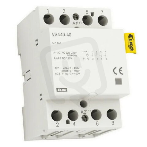 Instalační stykač 4x40A VS440-40 230V AC/DC ELKO EP 8595188121453