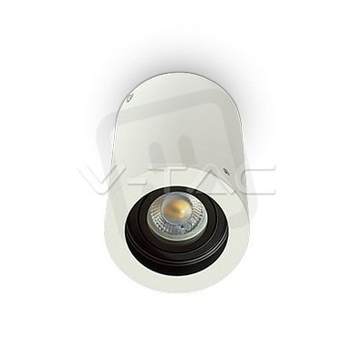 GU10 Fitting Surface Round White,  VT-79