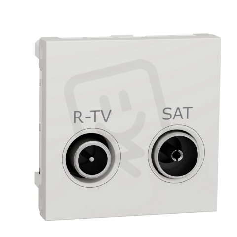 Zásuvka NOVÁ UNICA TV-R/SAT průběžná 11 dB, 2M, Bílá SCHNEIDER NU345618