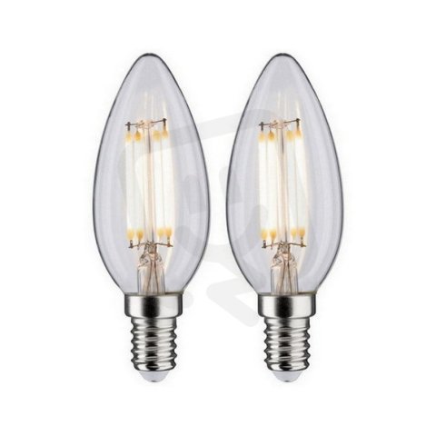 LED Filament svíčka 2x4,5W E14 2.700K teplá bílá PAULMANN 28788