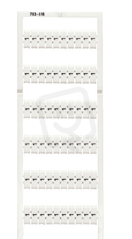 Popisovací karta WMB s potiskem 1/2 (50×) neflexibilní bílá WAGO 793-618
