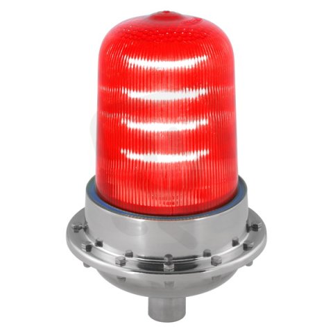 SIRENA Maják LED ROTALLARM WP LED 90/240 V, AC, IP67, 3/4'' G, červená, nerez