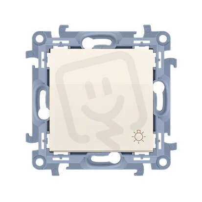 Ovladač zapínací SVĚTLO, řazení 1/0, 10AX, 250V~, krémová CS1.01/41