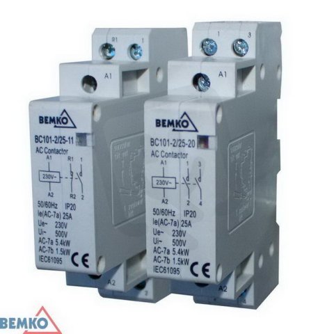 Modulový stykač BC101 1P 25A TYP 20 (2z + 0r) BEMKO 101102