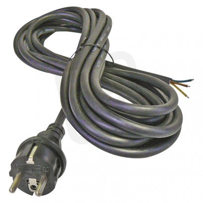Přívodní kabel FLEXO H05RR-F 3G1C s přímou vidlicí IP44 3m černá GUMA