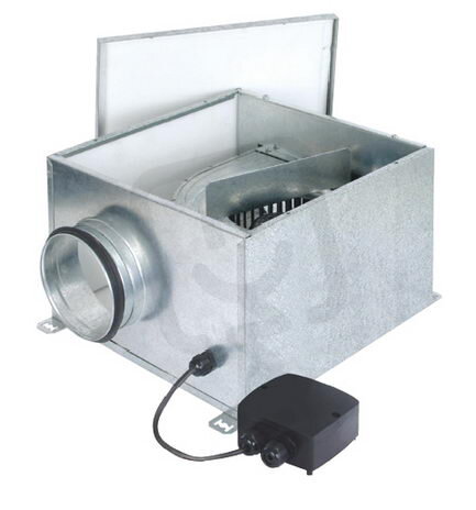 CVB 900/200 Slimbox IP44 zvukově izolovaný radiální potrubní ventilátor