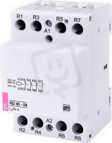 Modulární stykač RD 40-04, 4p, 3M, kontakty 4xNC,40A, 230V AC/DC ETI 002464024