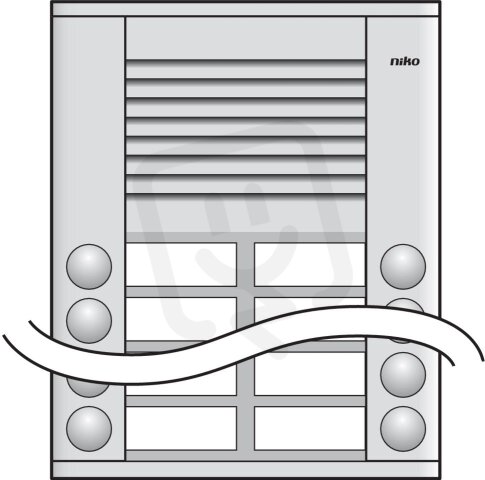 Venkovní jednotka BALANCE pro 10 tlačítek - povrchová montáž NIKO 10-110