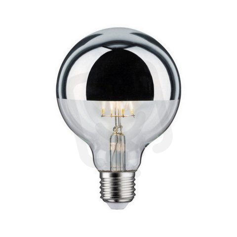 LED Globe 4,8 W E27 zrcadlový svrchlík stříbrná teplá bílá PAULMANN 28672