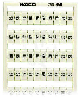 Popisovací karta WMB R6, S6, T6,.. Y6, Z6, SL až R10,S10, T10,.. Y10, Z10, SL