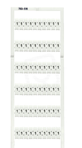 Popisovací karta WMB s potiskem 1/2 (50×) neflexibilní bílá WAGO 793-518
