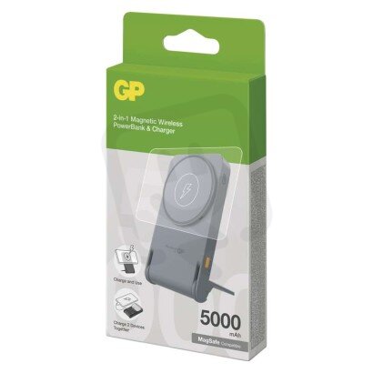 Powerbanka GP Q05B, 5 000 mAh, 20 W+Wireless, černá, GP BATTERIES B6305B