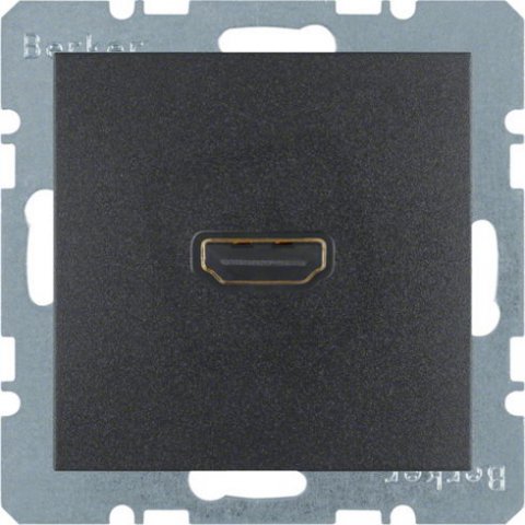 Zásuvka HDMI s připojením konektoru 90°, S.1/B.x, antracit mat BERKER 3315431606