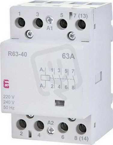 Modulární stykač RD 40-04, 4p, 3M, kontakty 4xNC,40A, 24V AC/DC ETI 002464025