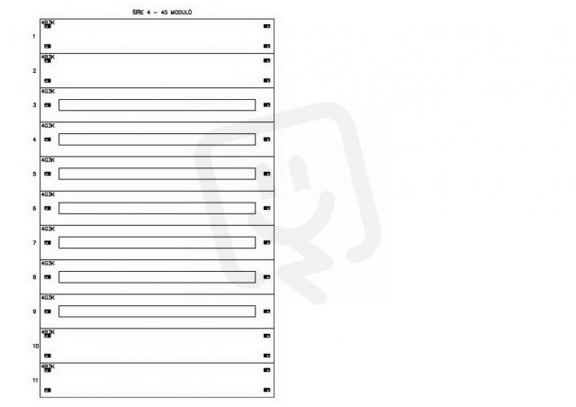 Konstrukce instalační 4-33, plastové panely SCHRACK CSIL129433