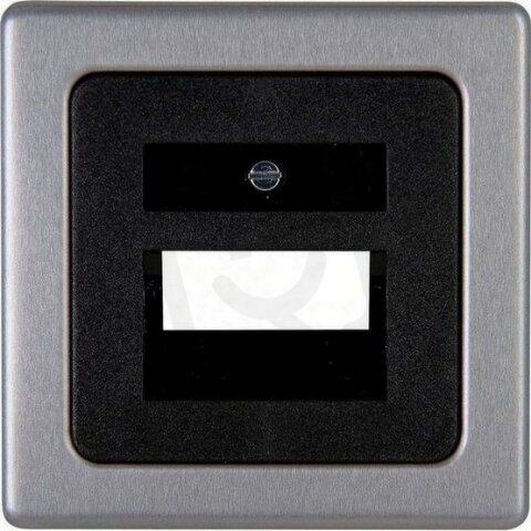 VISION kov (stříbrná) - kryt dat. zásuvky UAE pro 1-2 připojení KOPP 346620184