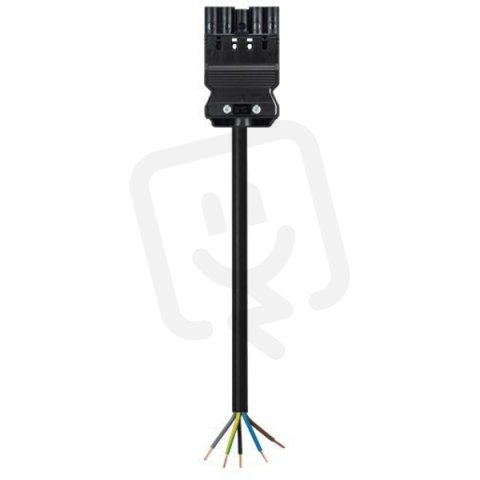 kabel s jedním konektorem gesis, 5-pól, 5*2,5mm2, vidlice, délka 1m, černý