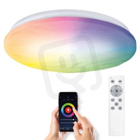 LED smart stropní světlo Wave 30W 2300lm wifi RGB + CCT dálkové ovládání WO792