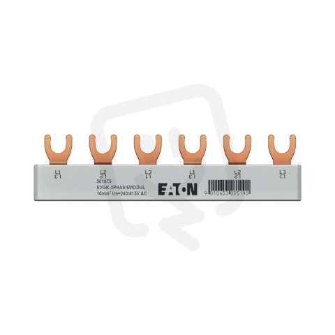 EVGK-3PHAS/6MODUL Propojovací lišta 2x 3pól 63A 10mm2 Eaton EP-501075