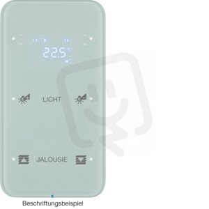 Dotykový sensor 2-násobný s termostatem R.1 sklo, bílá BERKER 75642160