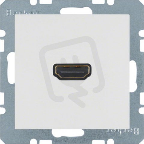 Zásuvka HDMI s připojením konektoru 90°, S.1/B.x, bílá mat BERKER 3315431909