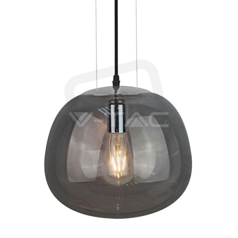 Závěsné svítidlo V-TAC Modern Glass Grey 3 Wire Suspension d 380mm VT-7380