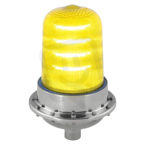 Maják LED ROTALLARM WP LED 90/240V AC, IP67, 3/4'' G, žlutá, nerez SIRENA 90235