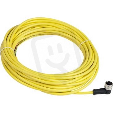 Kabel PVC s konektorem zásuvka 1/2˝ 3 piny zahnutý L=10m XZCPV1965L10