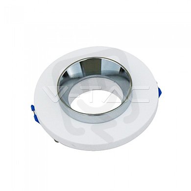 GU10 Fitting Gypsum Metal Recessed Light With Chrome Bottom Round, VT-862