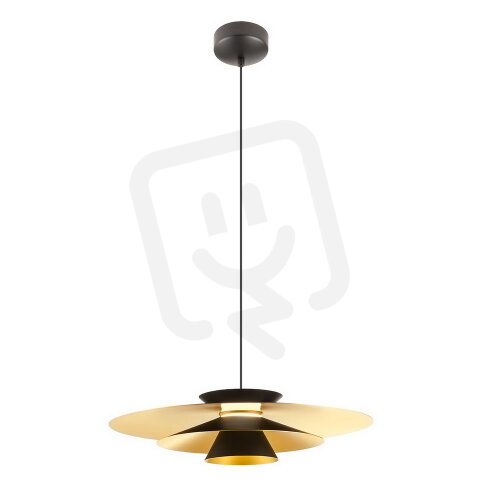 Závěsné svítidlo FARGO SU LED 16.5W D500 MATT BLACK/MATT GOLD INSIDE 01-3001