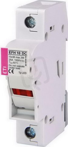 ETI Pojistkový odpojovač s LED indikátorem EFH 10 DC LED 1p,25A 1000V DC