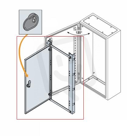 Vnitřní plné dveře pro SRN 600x400 mm (vxš) RAL7035 ABB KC6040K