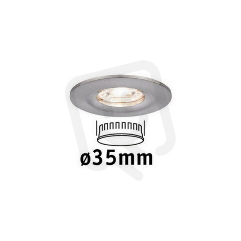 LED vestavné svítidlo Nova mini nevýklopné IP44 1x4W 2.700K kov kartáčovaný 230V