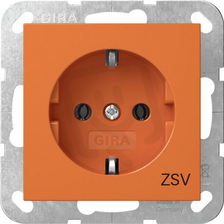 Zásuvka SCHUKO popis ZSV System 55 oranžová GIRA 4188109