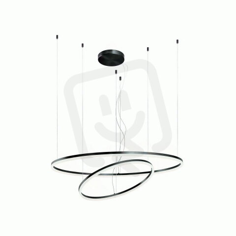 Závěsné svítidlo ORBIT SU LED 108W 4000K D1000+600 SAND BLACK-DALI 01-1966-DALI