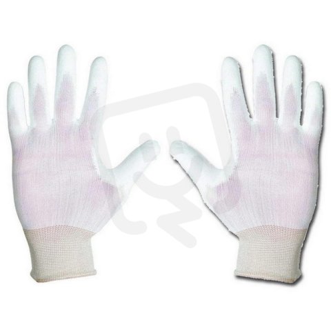 Rukavice nylonové Bunting, bílé, velikost 6'' XTLINE JA135411/6