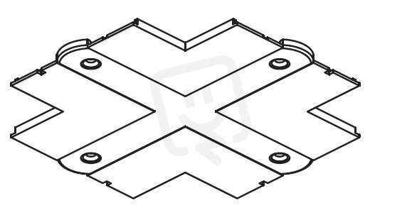 Krytka spojky L,T,X bílá NORDIC ALUMINIUM XTSF630-3