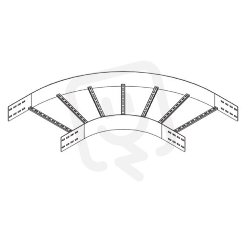 Weitspannkabelleiter-Bogen PUK GROUP WPLB 150-60F