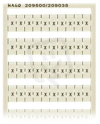 Popisovací karta WSB s potiskem X (100×) neflexibilní bílá WAGO 209-500/209-035
