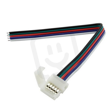 Napájecí kabel pro LED pásek 10mm s konektorem 5p RGBW, 15cm FK TECHNICS 4739078
