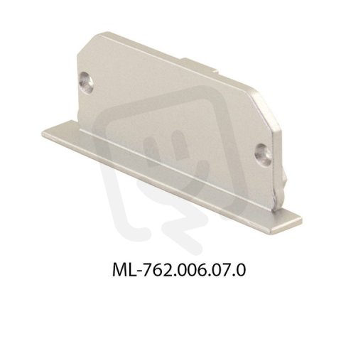 McLED ML-762.006.07.0 Koncovka bez otvoru pro AH, stříbrná barva, 1ks