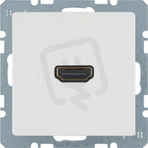 Zásuvka HDMI s připojením konektoru 90°, Q.x, bílá sametová BERKER 3315436089
