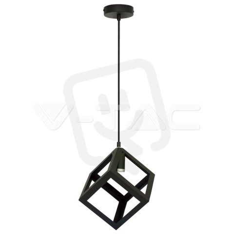 Závěsné svítidlo V-TAC Geometric Matt Black Square VT-7161