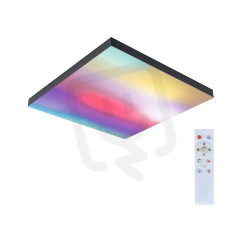 LED Panel Velora Rainbow dynamicRGBW hranaté 450x450mm RGBW černá PAULMANN 79908