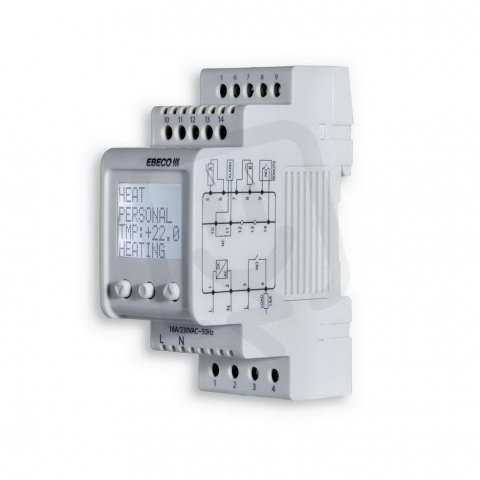 EB-Therm 800 Digitální termostat s LCD na DIN (2 moduly) Fenix 4200170