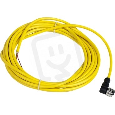 Kabel PVC s konektorem zásuvka 1/2˝ 3 piny zahnutý L=5m XZCPV1965L5