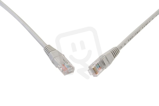 Patch kabel CAT6 UTP PVC 0,5m šedý non-snag-proof C6-155GY-0,5MB