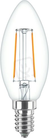 Svíčková LED žárovka PHILIPS CorePro LEDCandle ND 2-25W E14 B35 827 CL G
