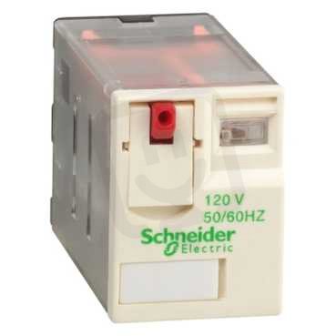 Schneider RXM4AB1F7 Miniaturní 4P, 6 A, 120 V AC bez LED (obj.množství 10 ks)
