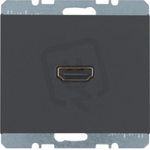 Zásuvka HDMI s připojením konektoru 90°, K.1, antracit mat BERKER 3315437006